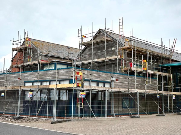 Commercial scaffolding project